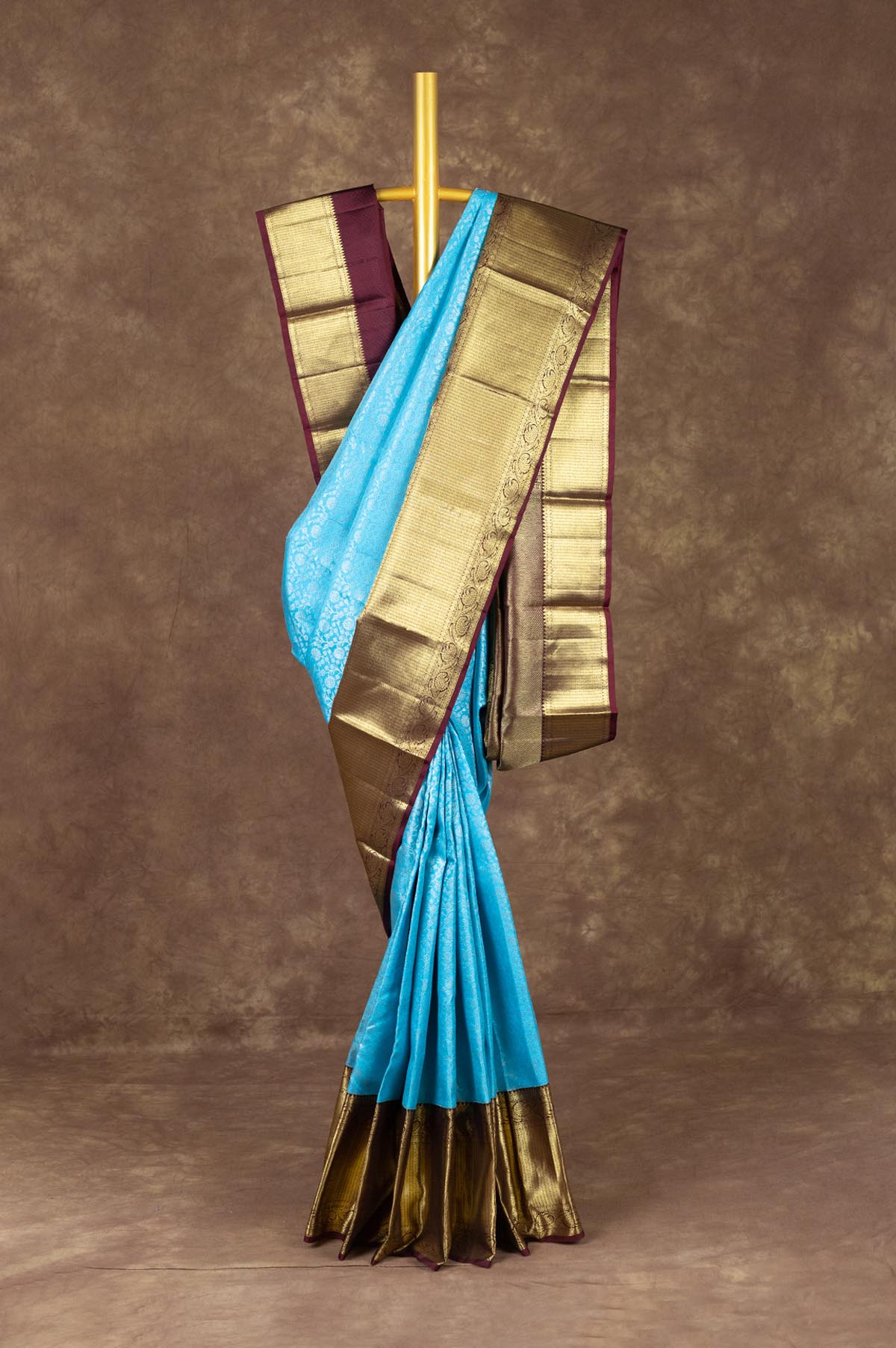 Blue Kanchipuram Silk Saree