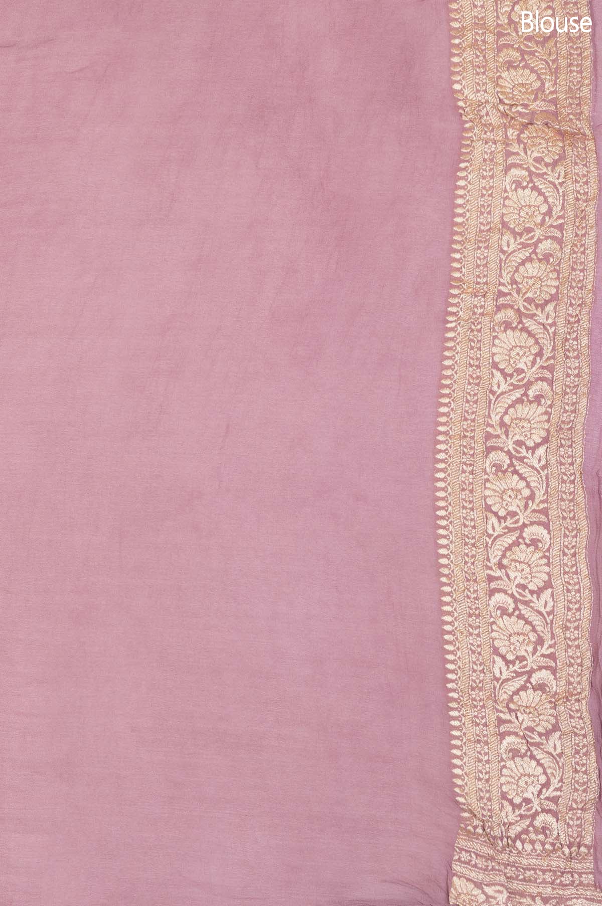 Onion pink Banaras Georgette Saree