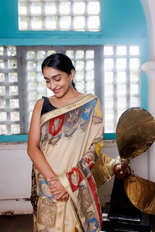 Handpainted Mata Ni Pachedi Saree