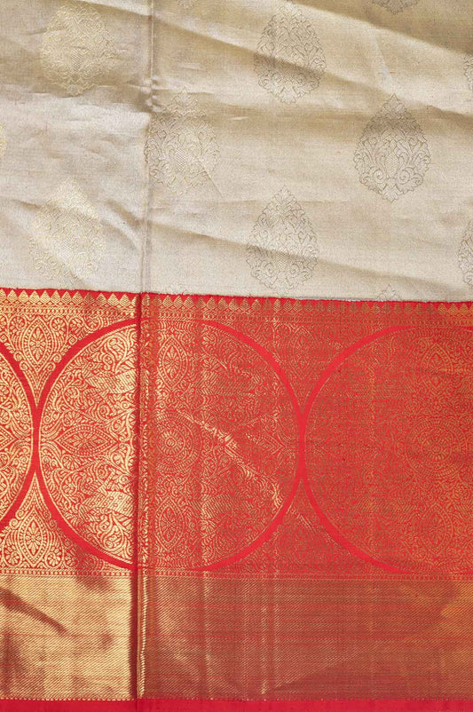 Gold And Red Kanchipuram Silk Saree