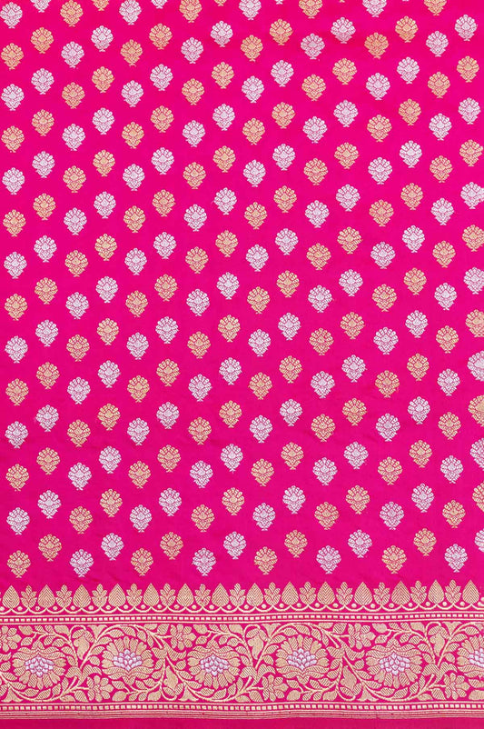 Pink Banaras Katan Saree