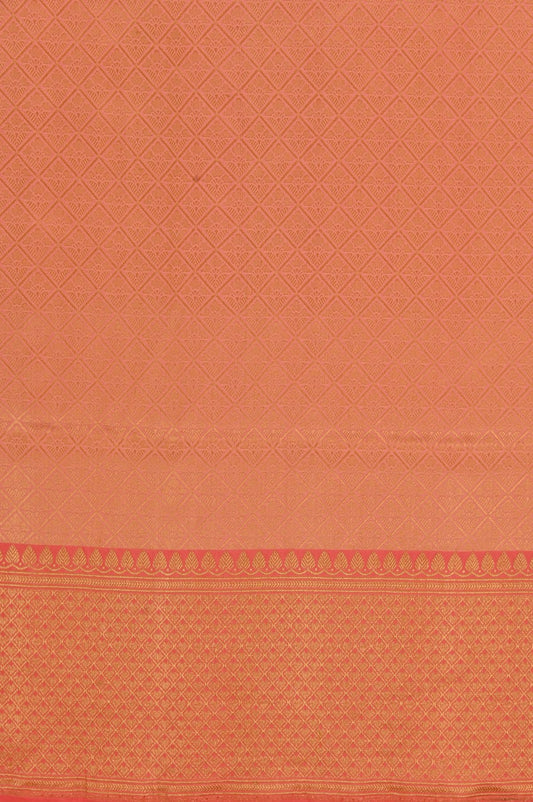 Peach Banaras Katan Saree