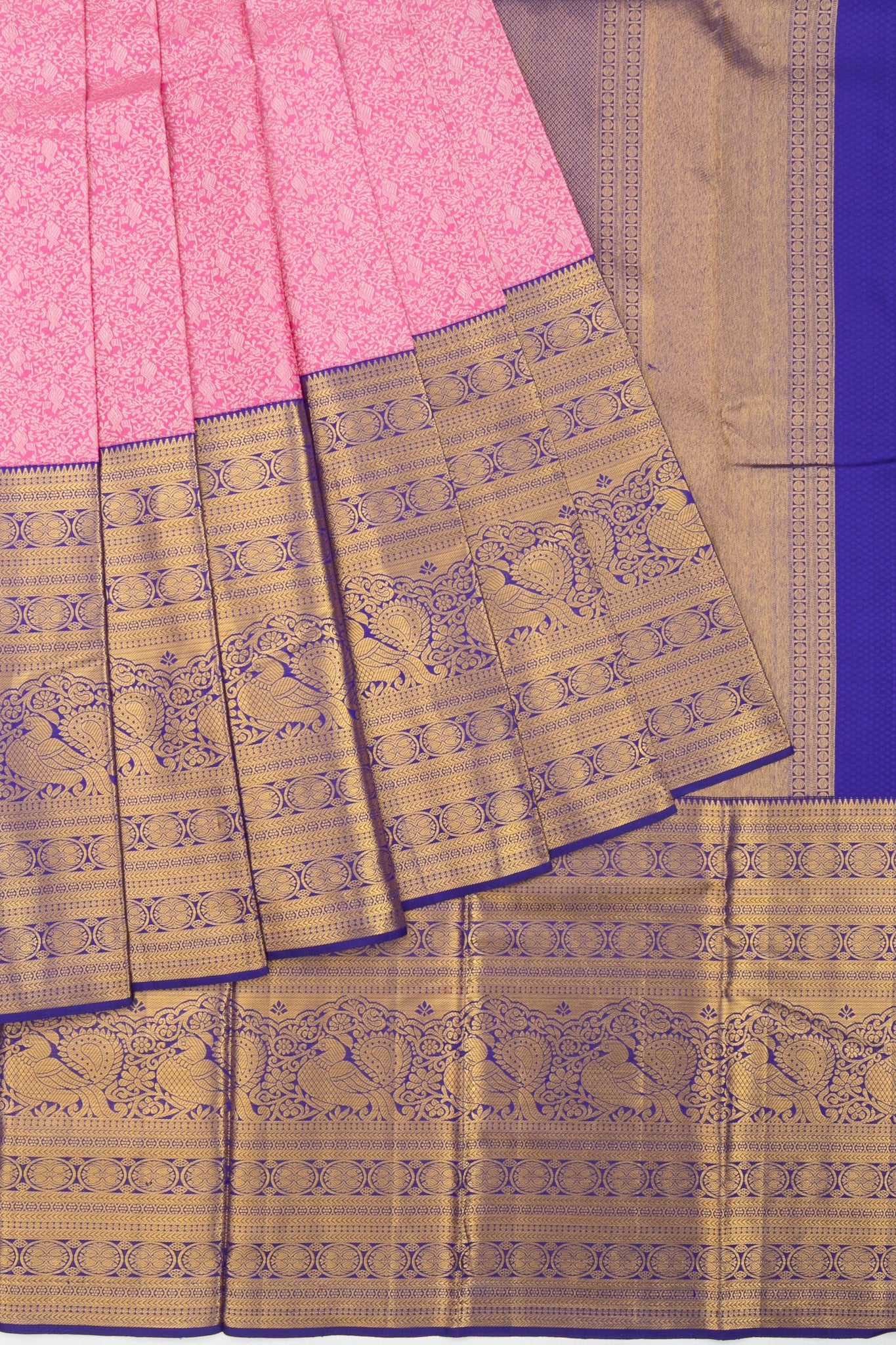 Pink Kanchipuram Silk Saree