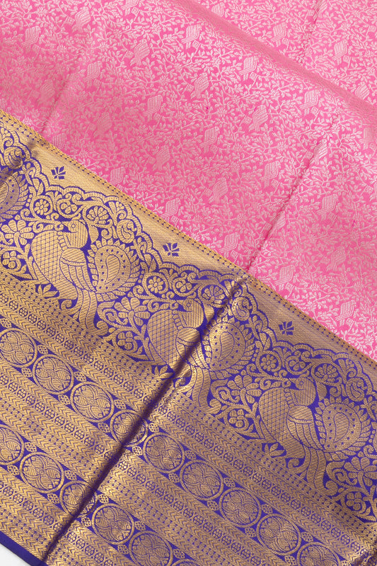 Pink Kanchipuram Silk Saree