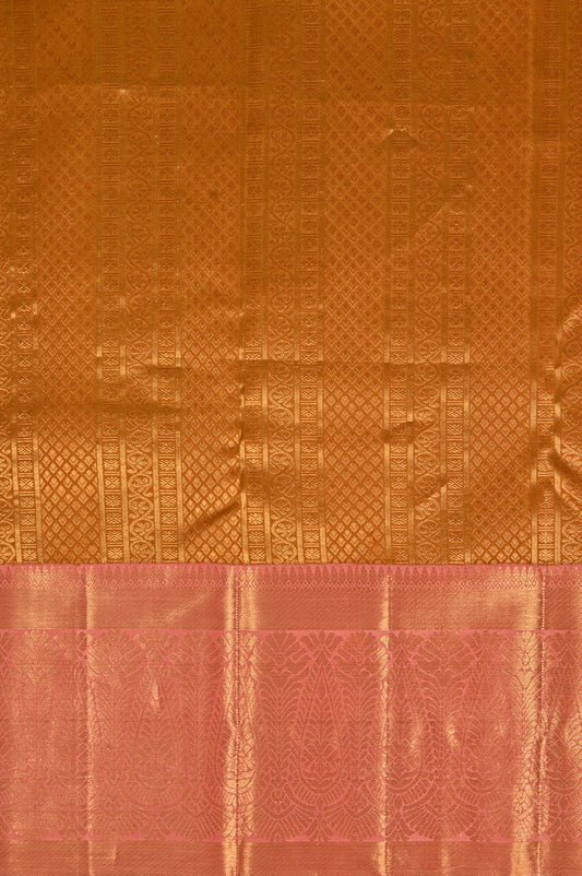 Mustard Yellow Kanchipuram Silk Saree