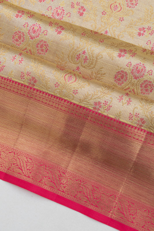 Gold Kanchipuram Silk Saree