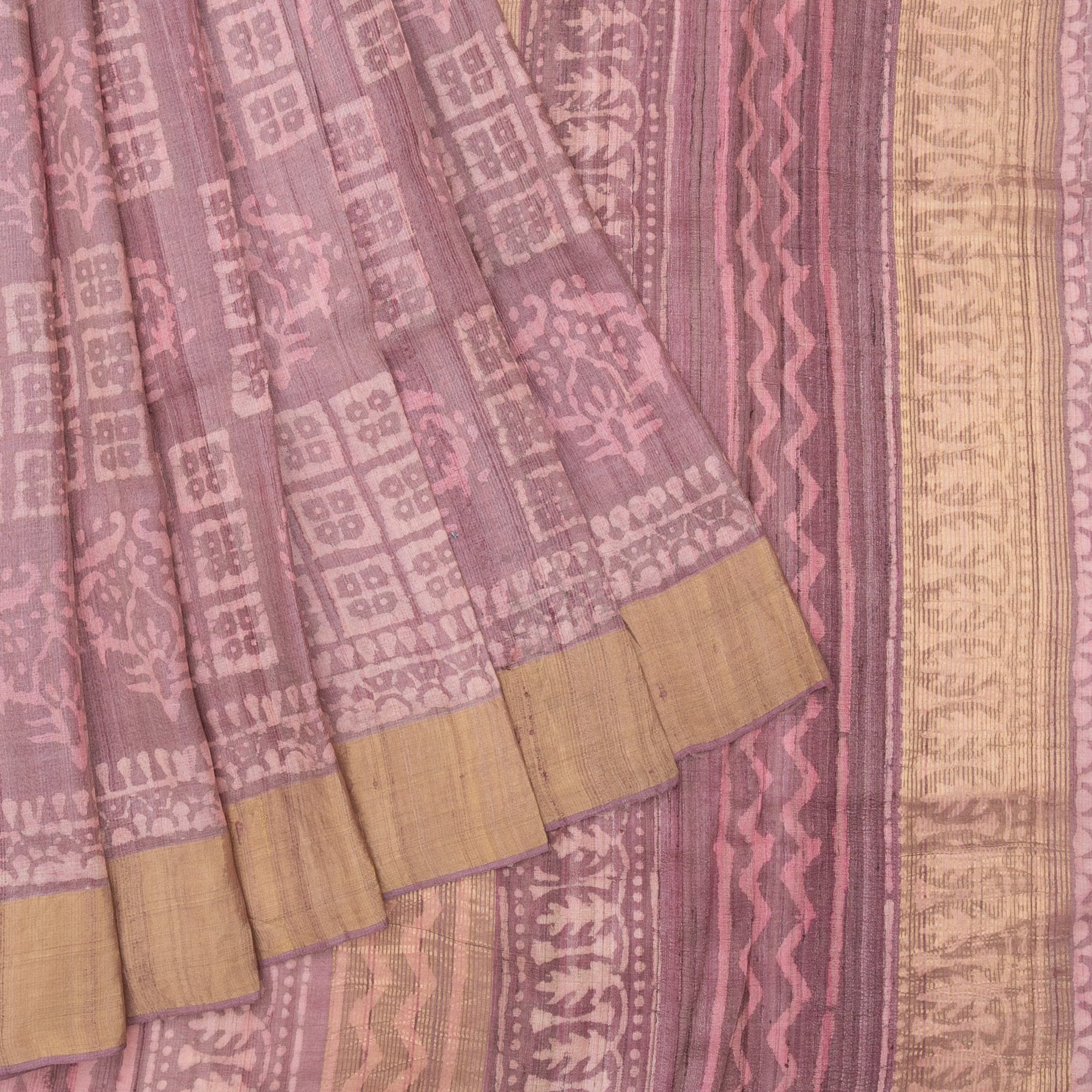 Violet Banaras Tussar Saree