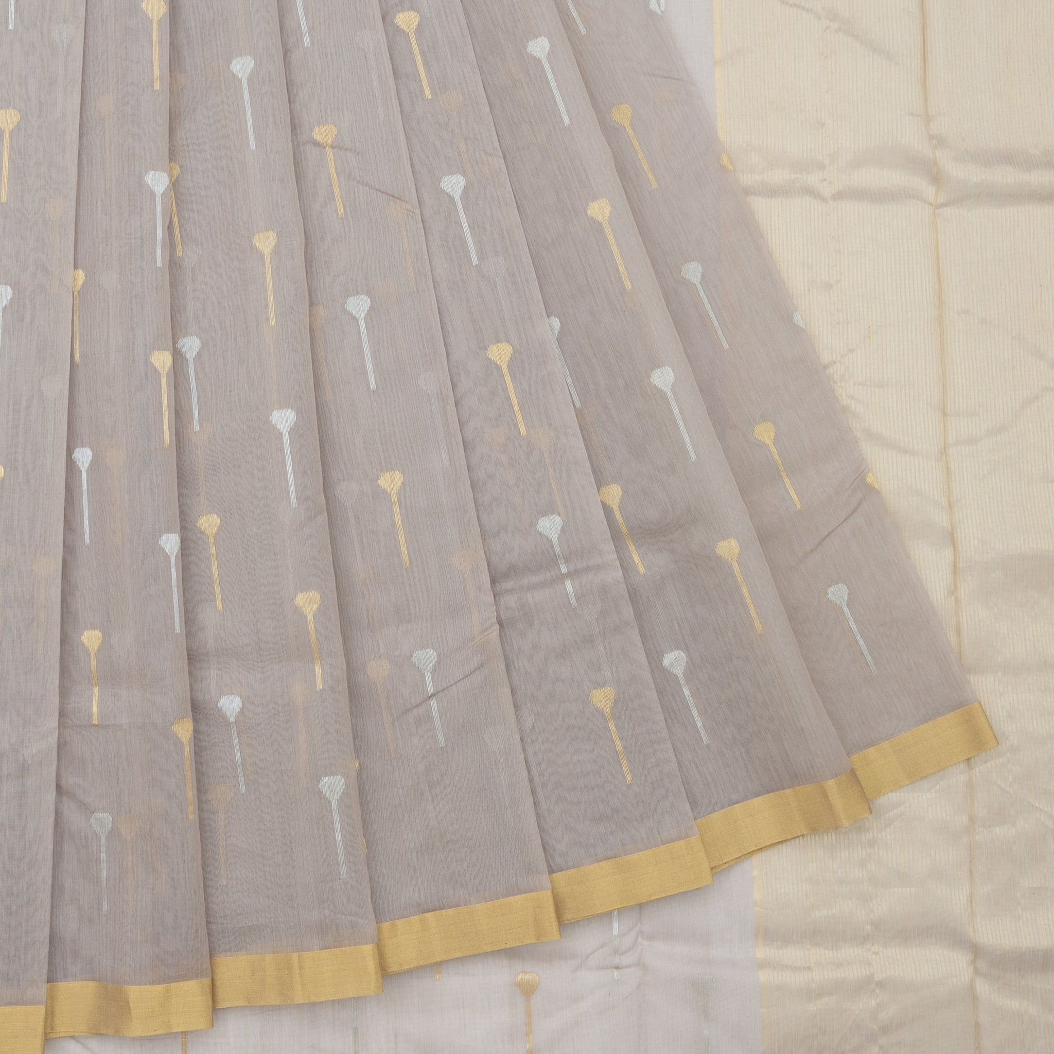 Lavender Chanderi Silk Saree