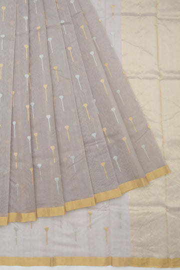 Lavender Chanderi Silk Saree