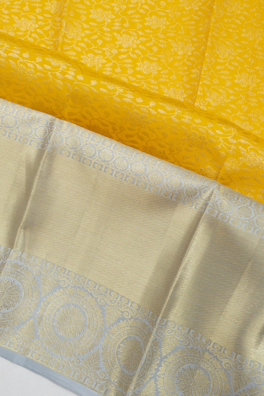 Yellow Kanjeevaram Silk Saree