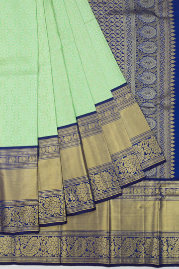 Pista Green Kanjeevaram Silk Saree