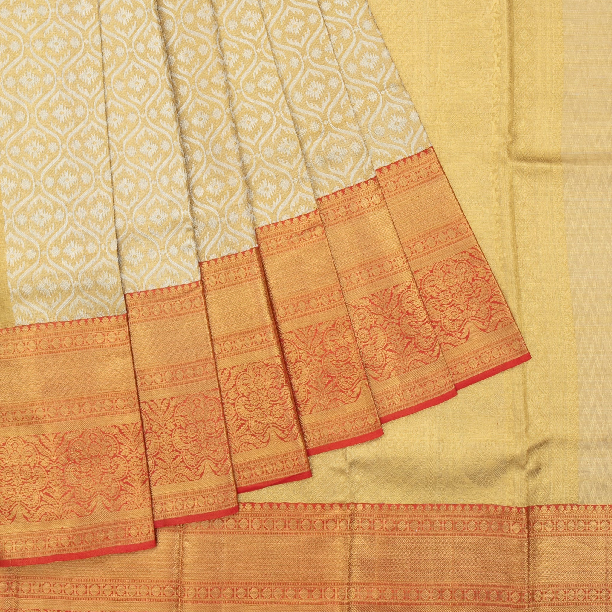 Gold Kanchipuram Silk Saree