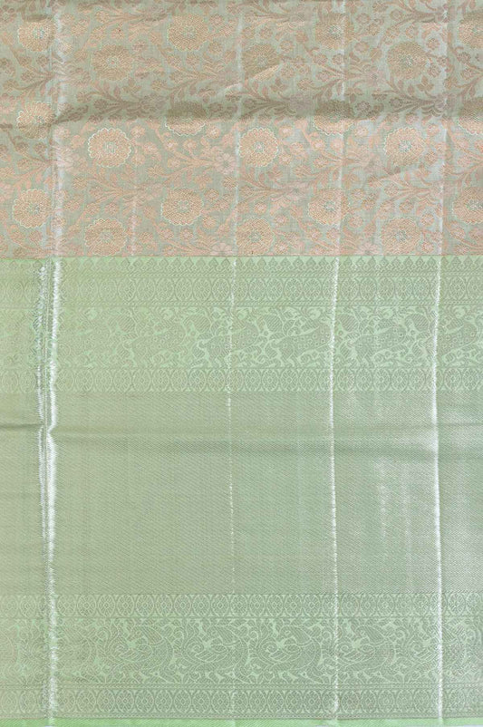 Pista Green Kanchipuram Silk Saree