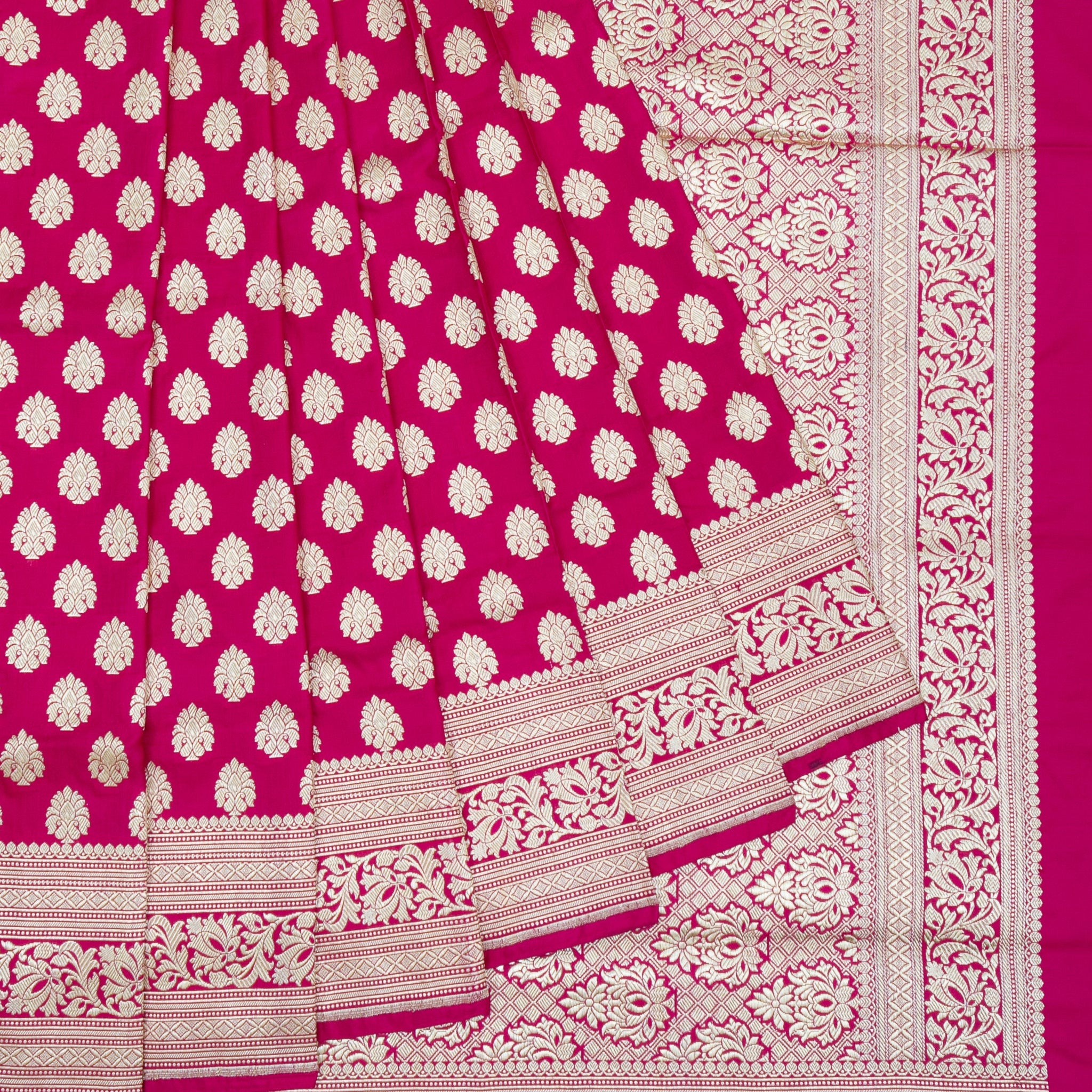 Pink Banaras Katan Saree