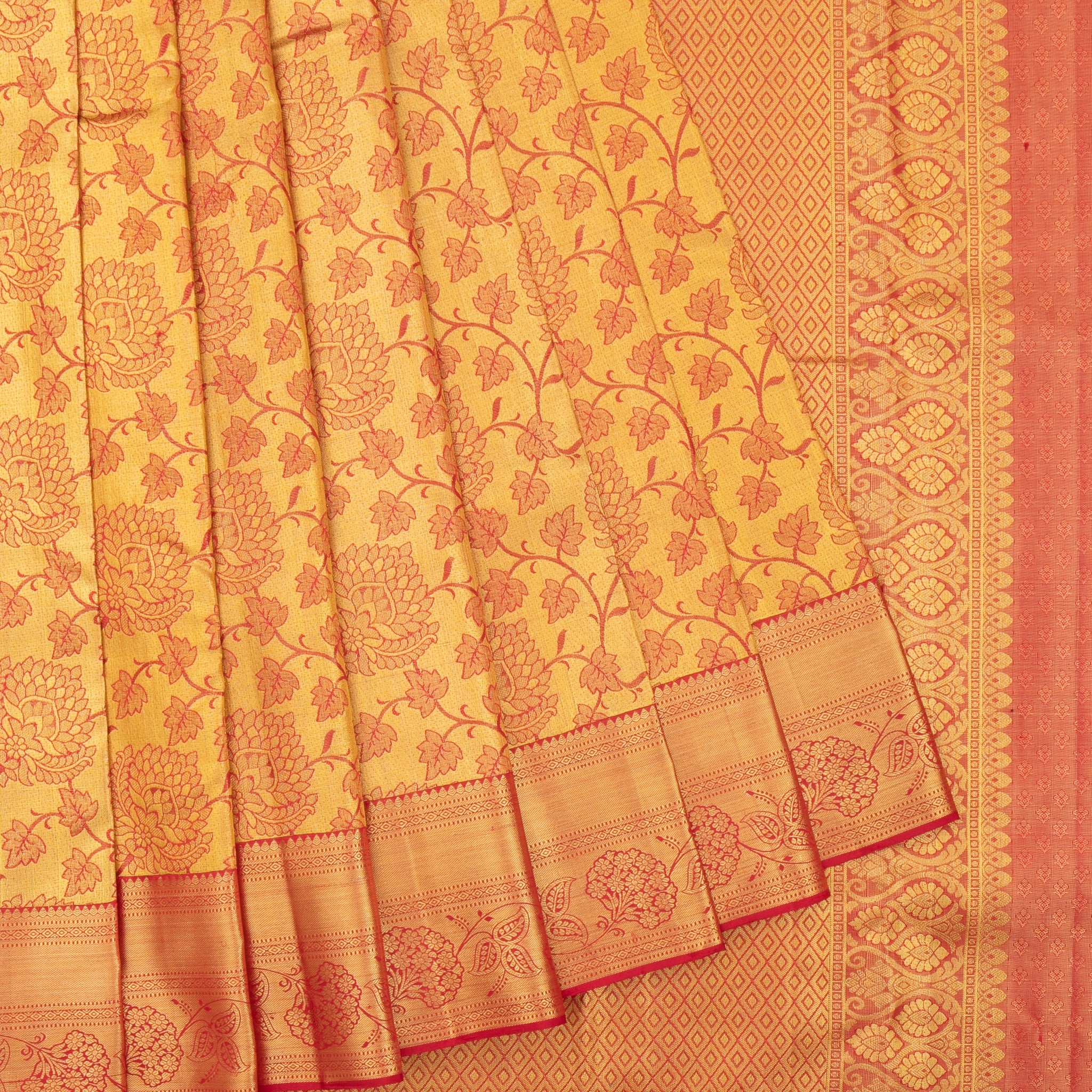 Gold Kanchipuram Silk Saree