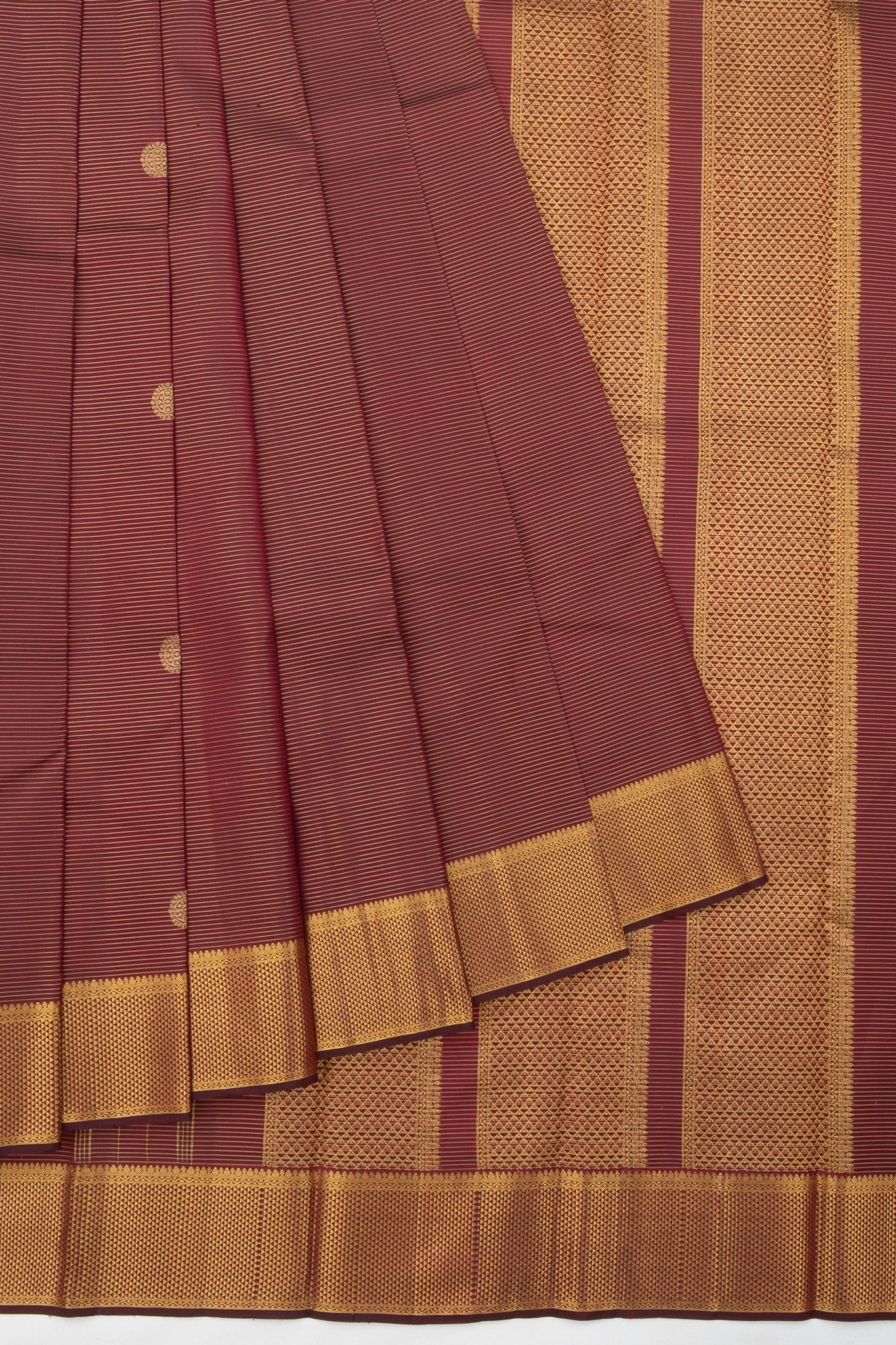 Maroon Kanchipuram Silk Saree