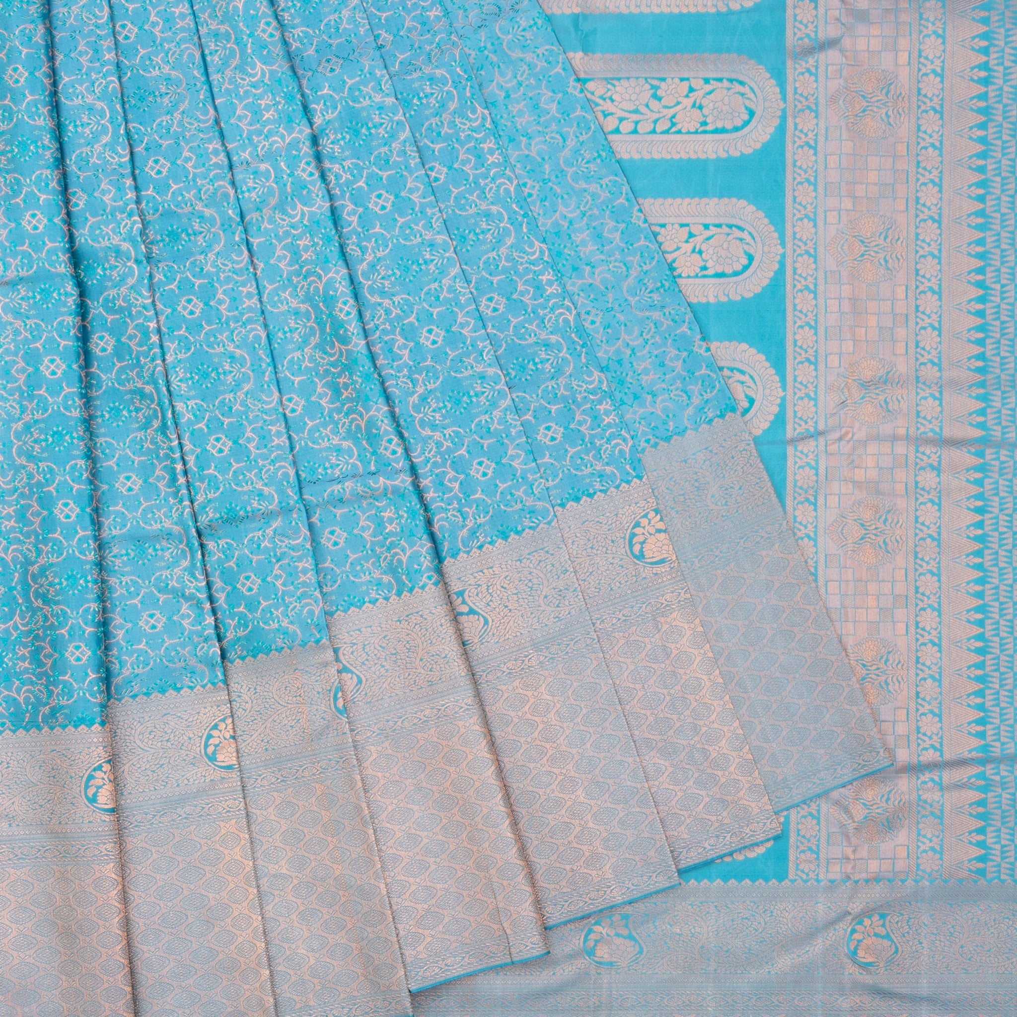 Blue Kanchipuram Silk Saree