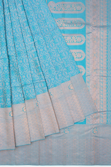 Blue Kanchipuram Silk Saree