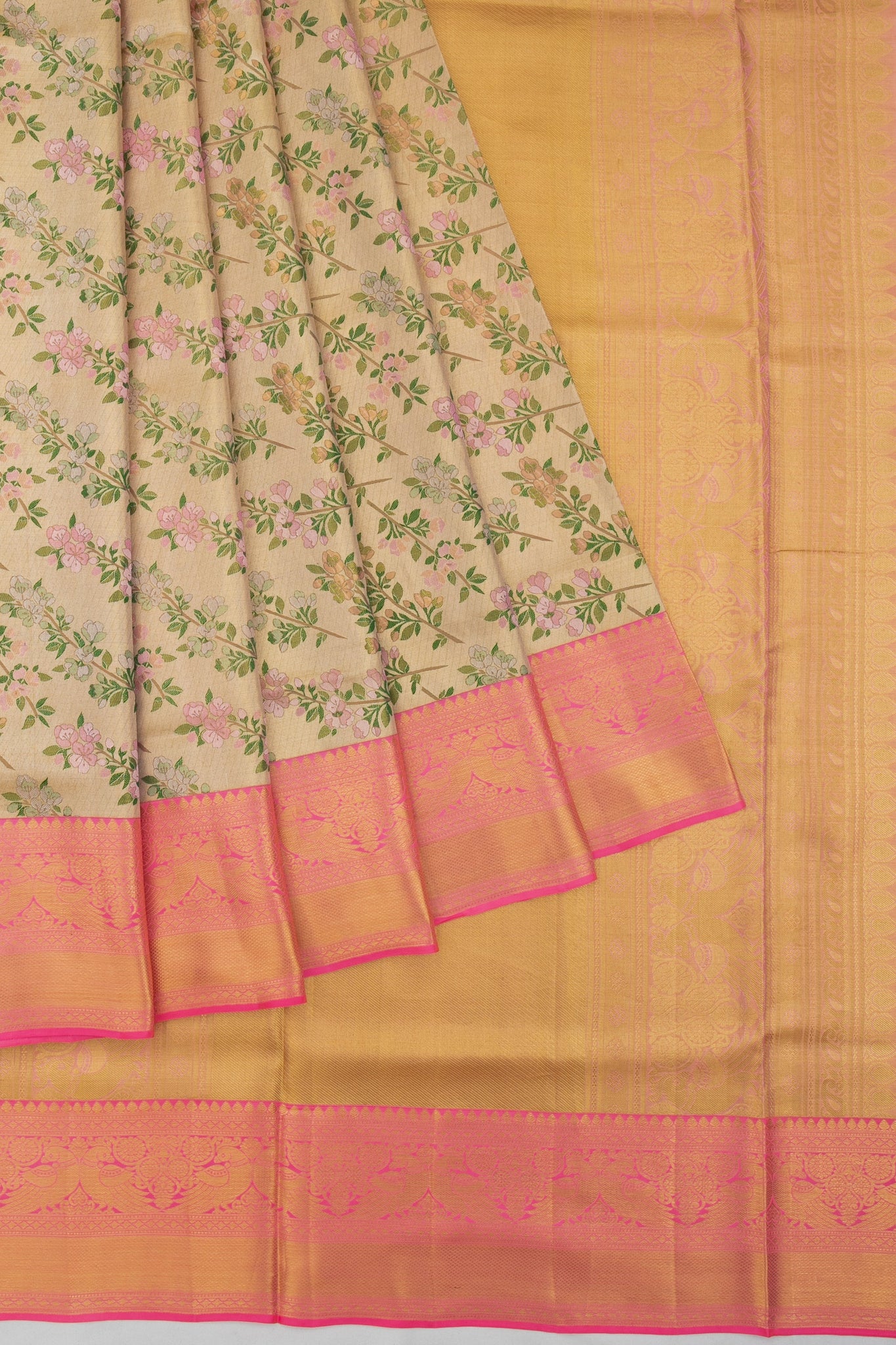 Gold Kanchipuram Silk Saree