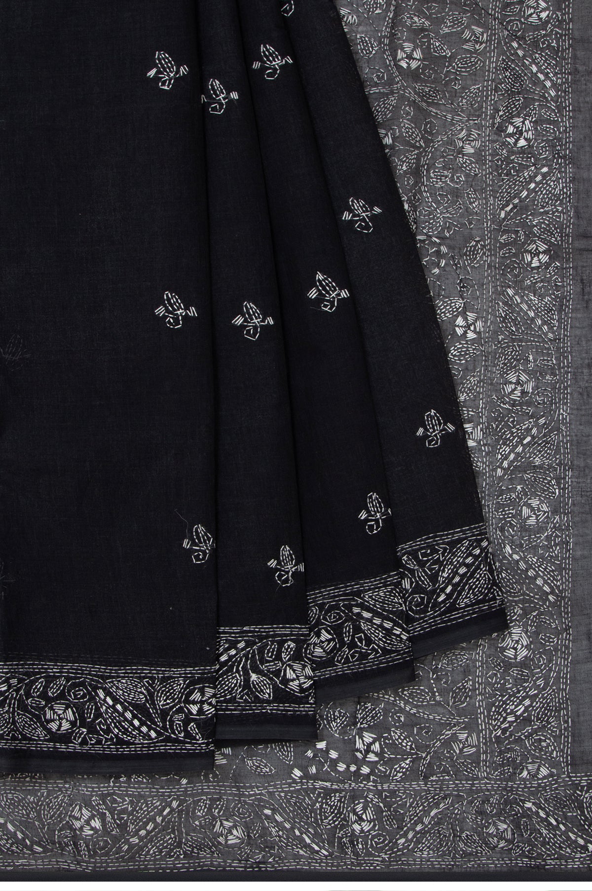 Black Bengal Cotton Jamadani Saree
