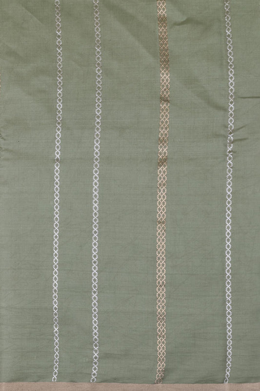 Olive Green Banaras Katan Saree