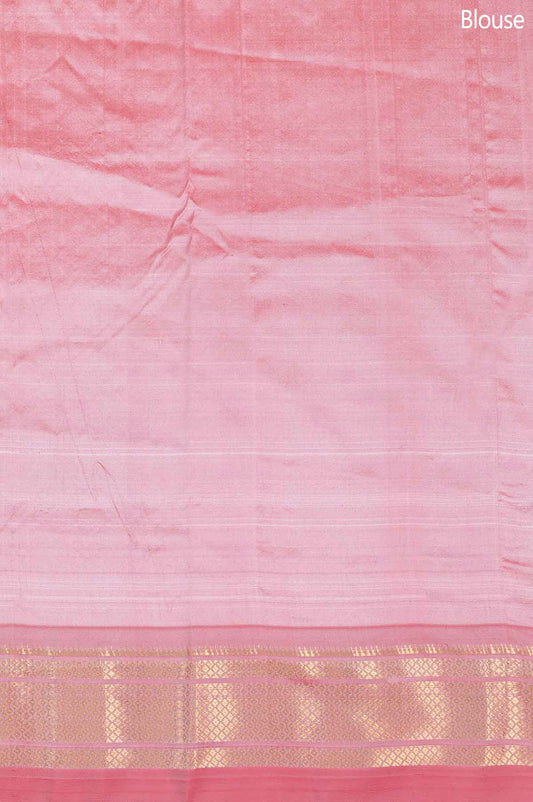 Peach Paithani Silk Saree