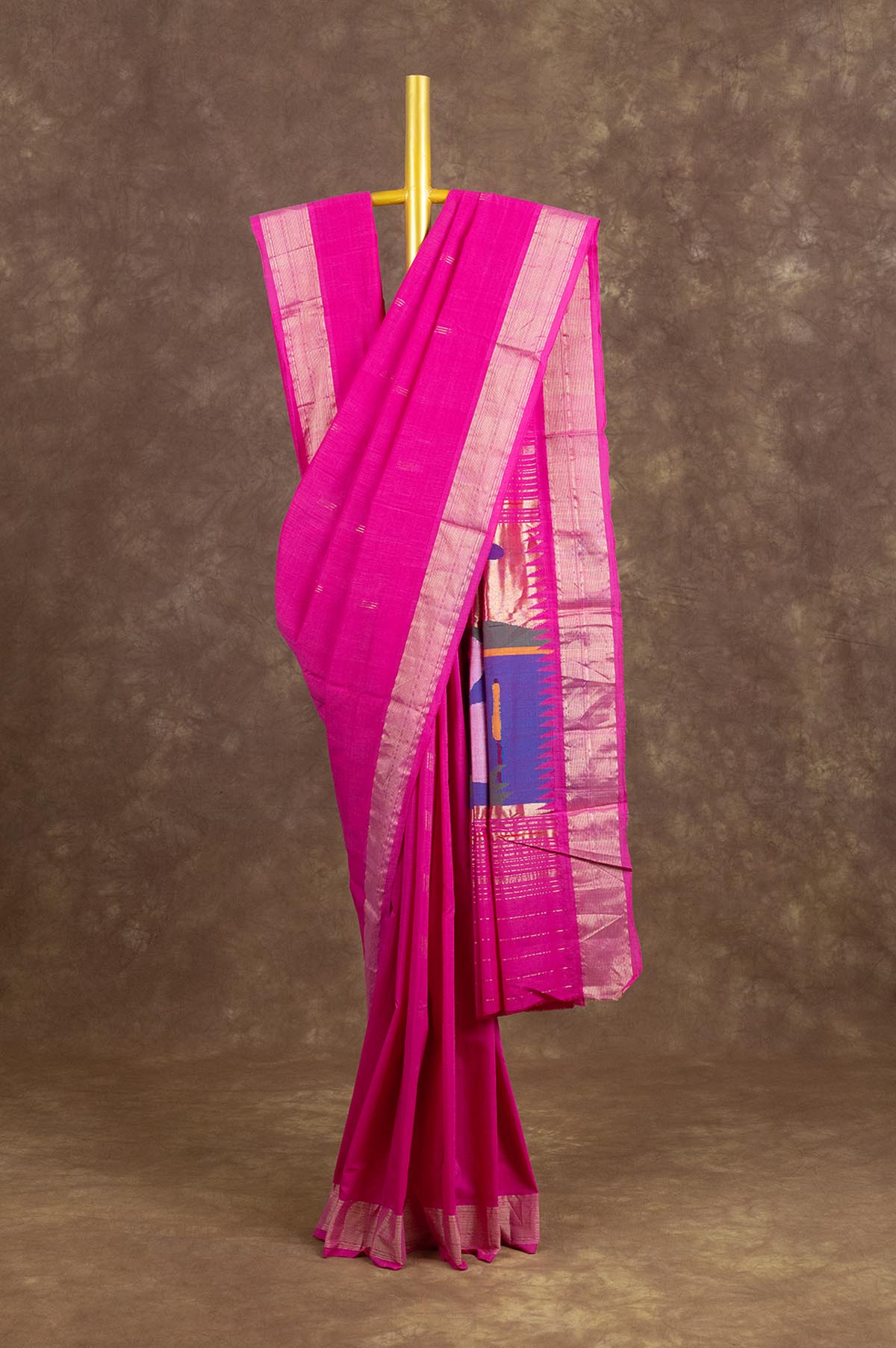 Pink Paithani Cotton Saree