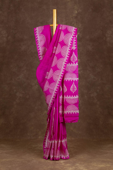 Pink	Pure Silk Saree