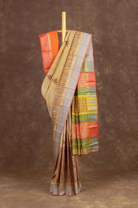 Sandal Pure Silk Saree