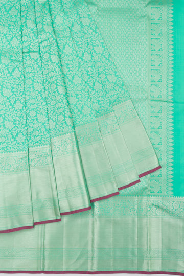 Pista Green Kanchipuram Silk Saree