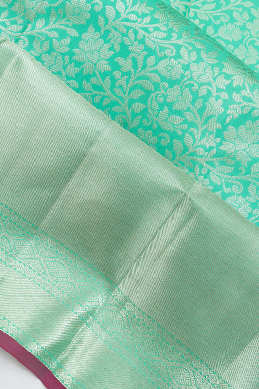 Pista Green Kanchipuram Silk Saree