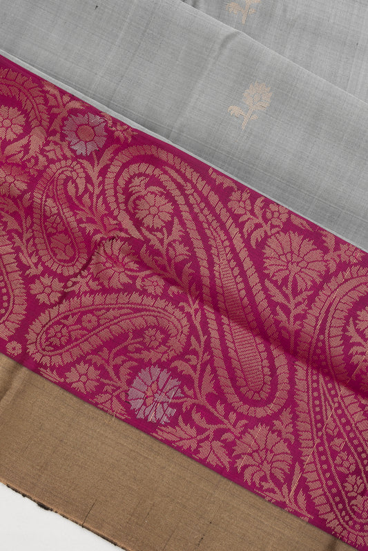 Ash Soft Silk Saree