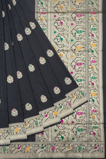 Black Banaras Katan Silk Saree