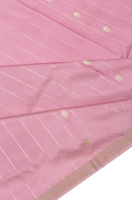 Onion Pink Banaras Katan Saree