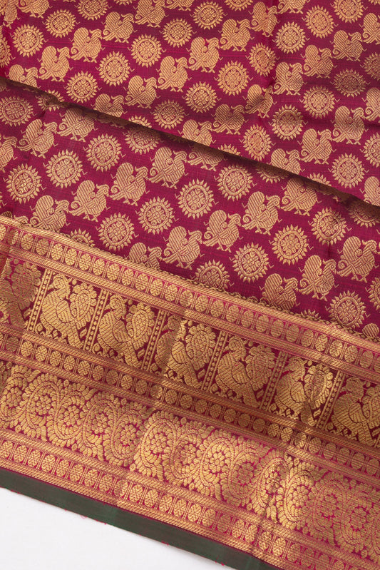 Magenta Kanchipuram Silk Saree