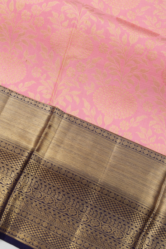 Peach Kanchipuram Silk Saree