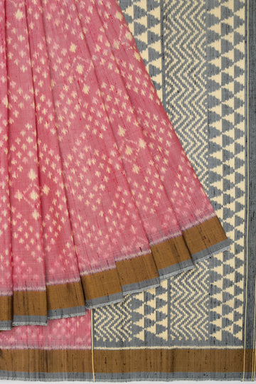 Peach Rajkot Patola Silk Saree