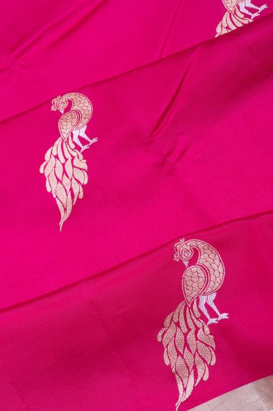 Pink Chiniya Silk Saree