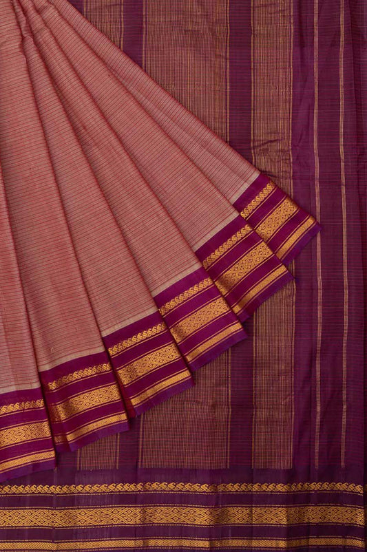 Onion Pink Gadwal Cotton Saree