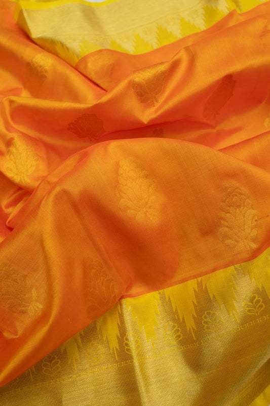 Yellow Venkatagiri Silk Saree