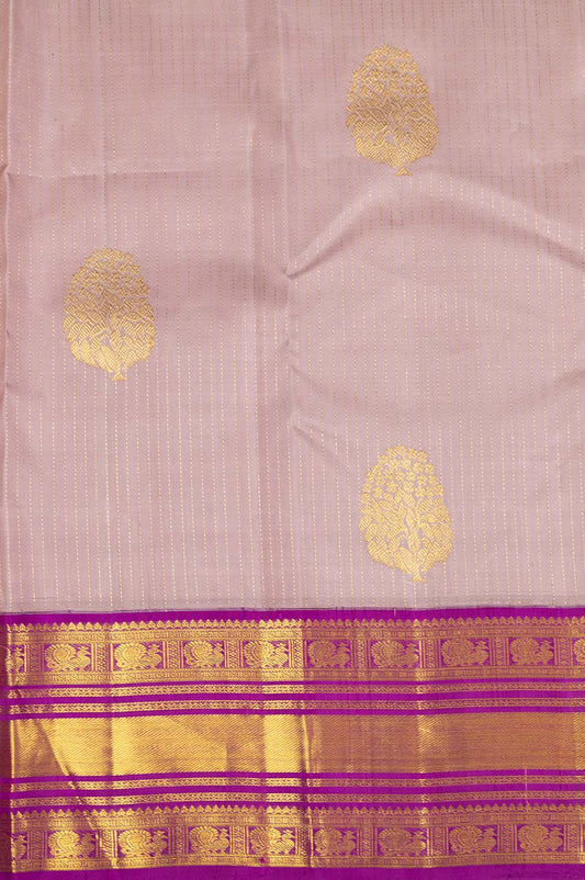 Peach Kanchipuram Silk Saree
