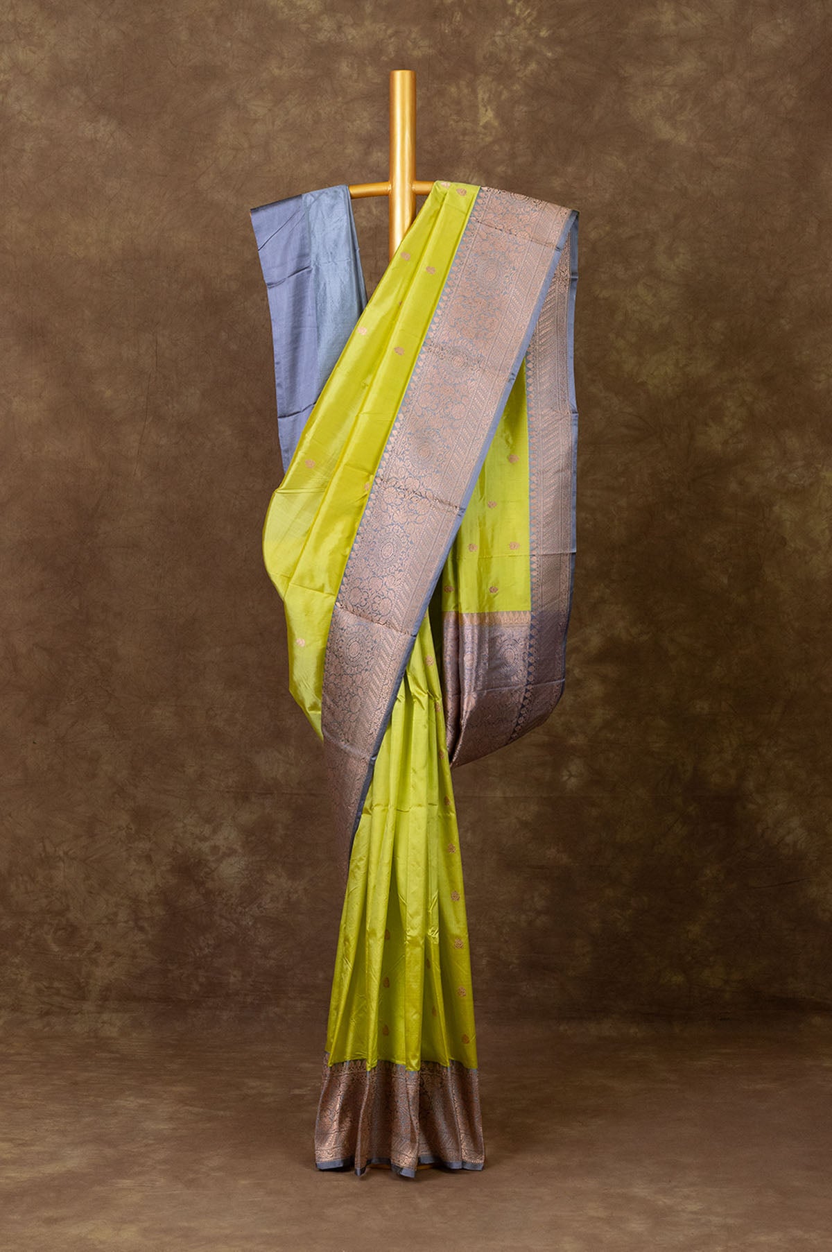 Green Banaras Katan Saree