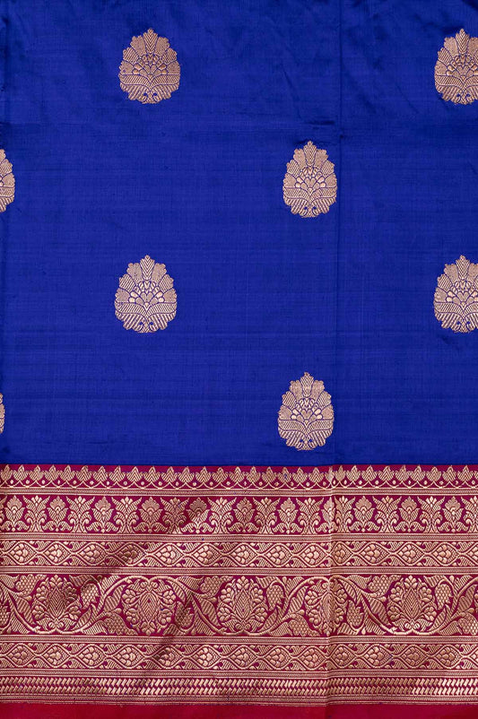 Royal Blue Banaras Katan Saree