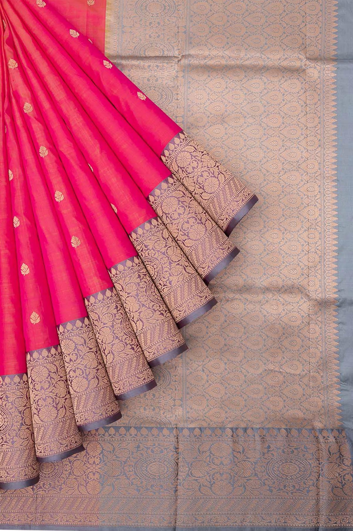 Pink Banaras Katan Saree