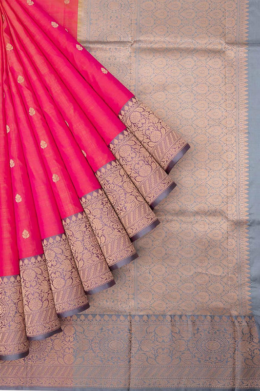 Pink Banaras Katan Saree