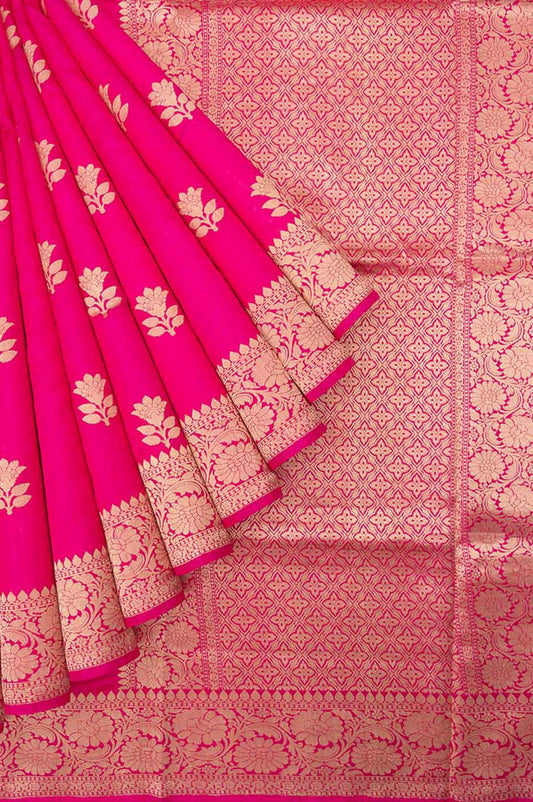 Pink	Banaras Katan Saree