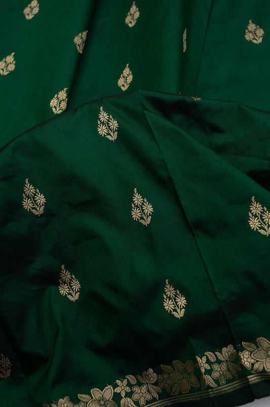 Green Banaras Katan Saree