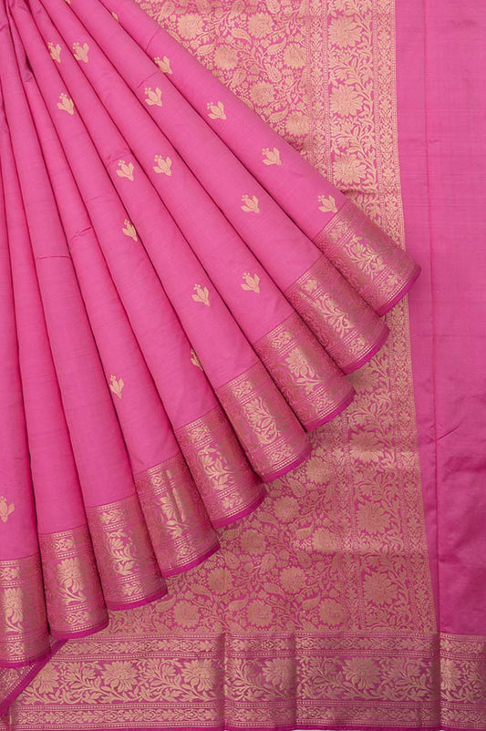 Pink	Banaras Katan Saree