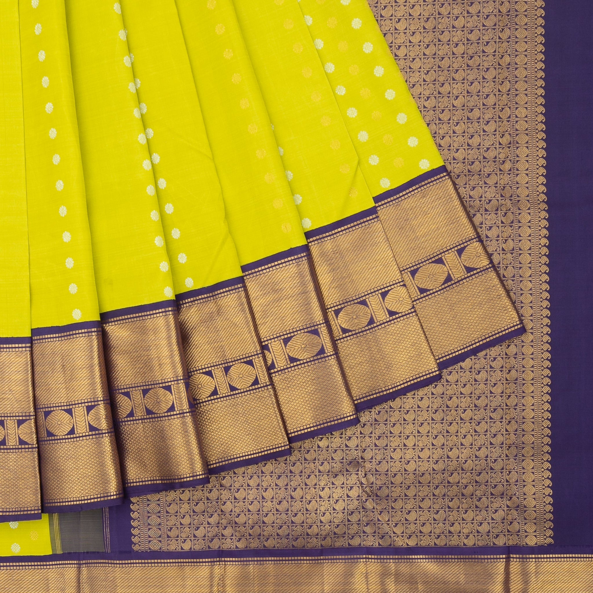 Mehendi Green Kanchipuram Silk Saree