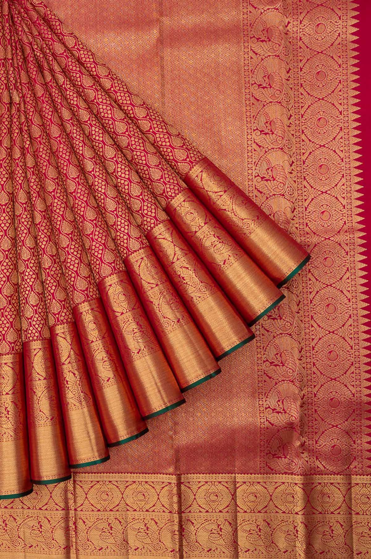 Maroon Kanchipuram Silk Saree